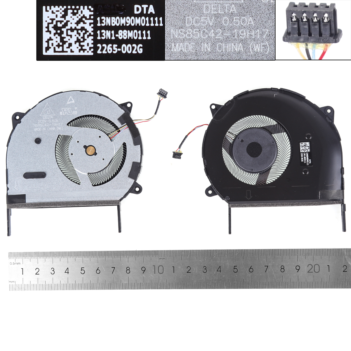 Picture of New Replacement CPU Cooling Fan For ASUS VIVOBOOK F512 F512J A X512 X512J A X512FA X512FB V5000D V5000J NS85C05 （ORG） 13N1-88M0111 Layout
